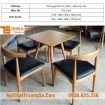 Bộ bàn ghế cafe gỗ