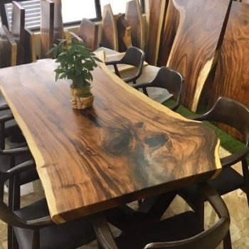bàn cafe gỗ nguyên khối TS116