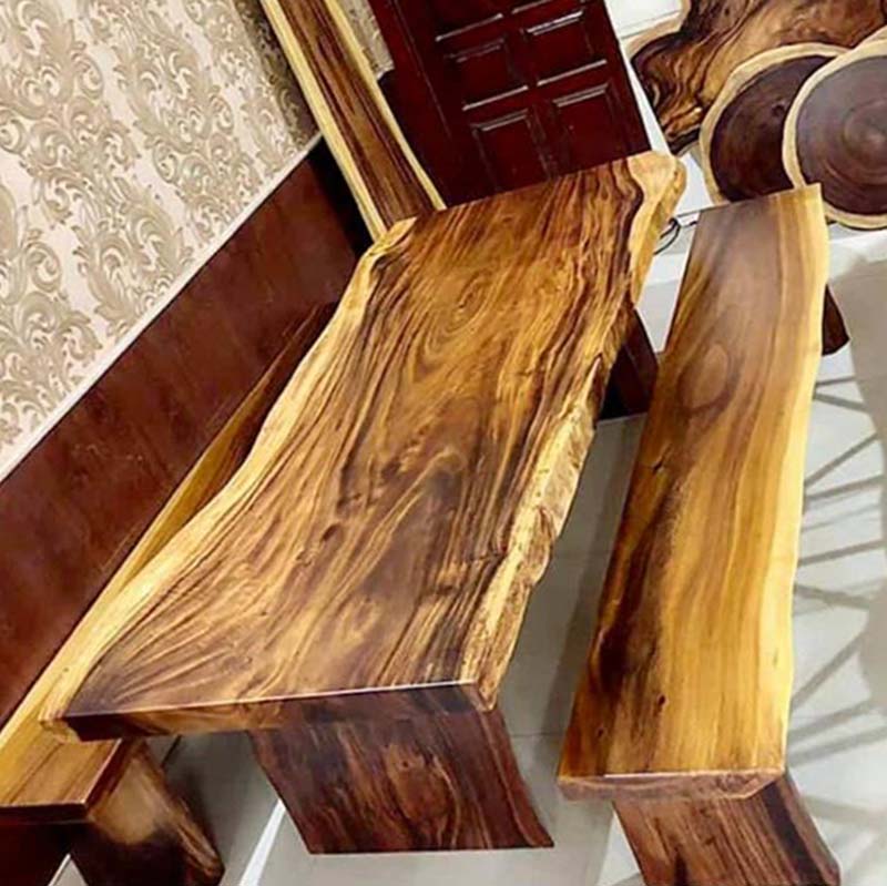 Mẫu bàn gỗ nguyên khối TS125