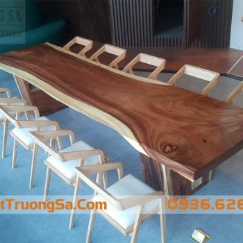bộ bàn ghế gỗ nguyên khối TS451
